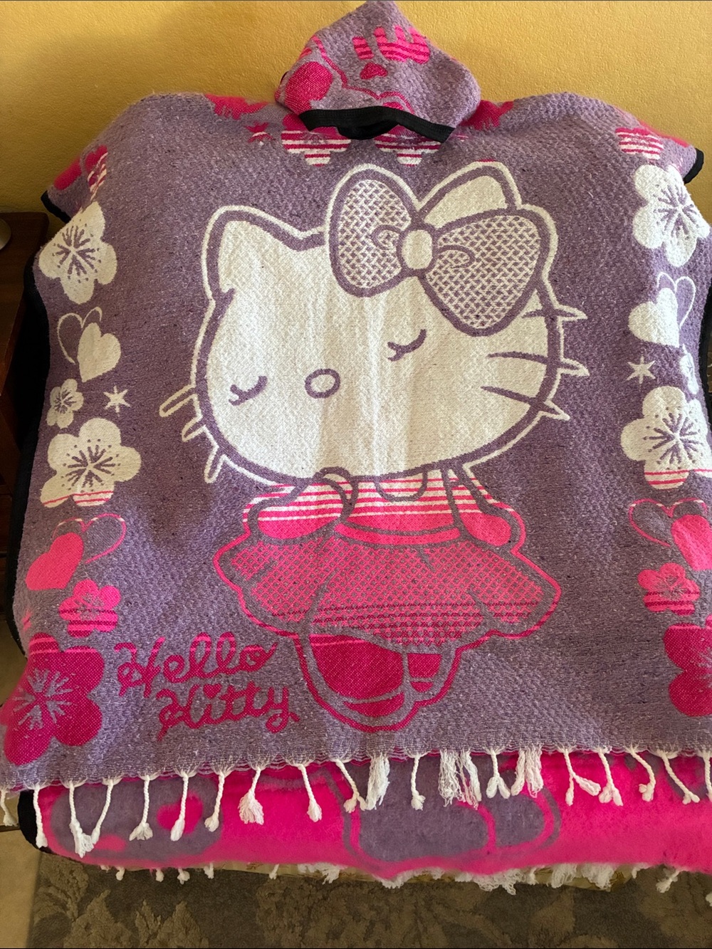 Hello Kitty Kuromi Hooded Poncho